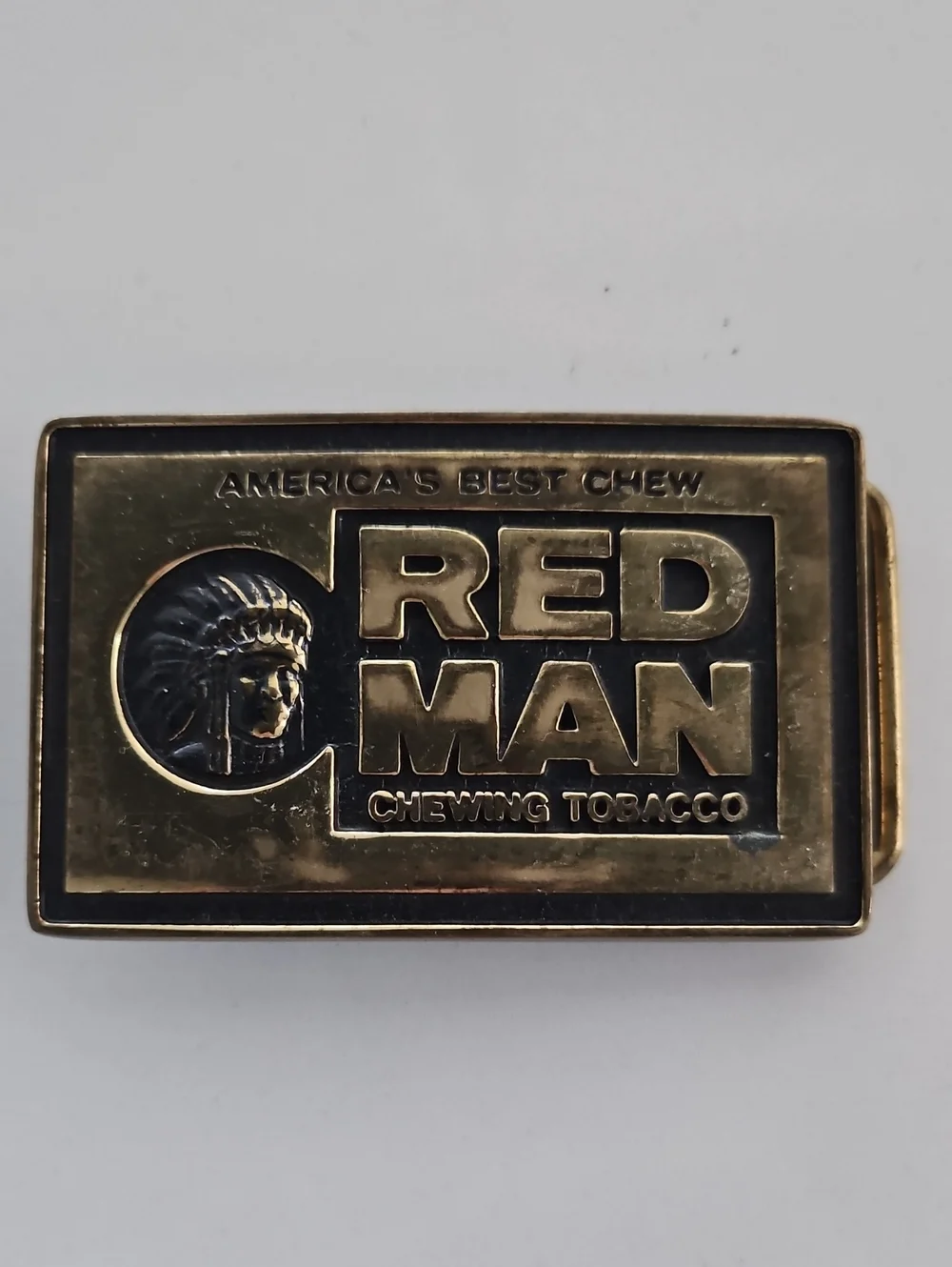 Brass RED MAN Belt Buckle